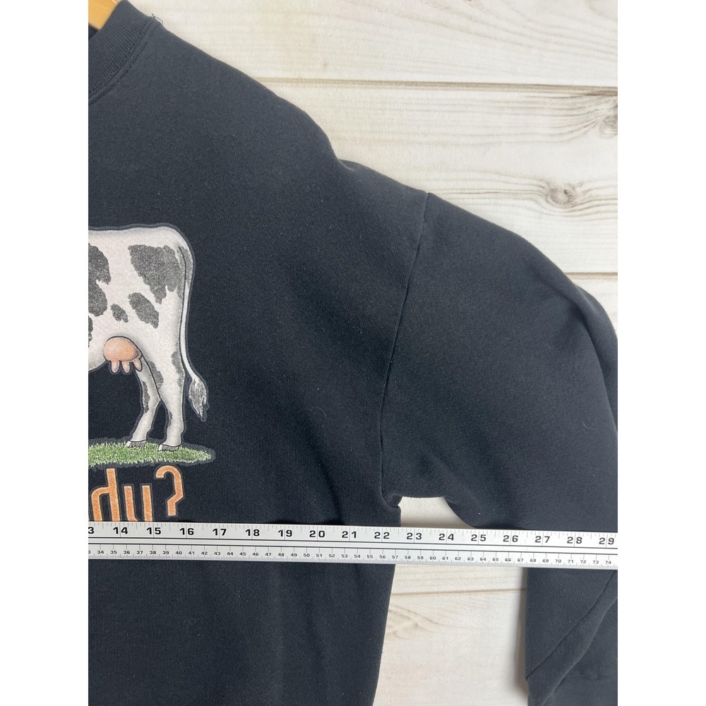 Vintage Tultex Sweatshirt Mens XL Black Pullover Got Candy Halloween Graphic 90s - Picture 5 of 7